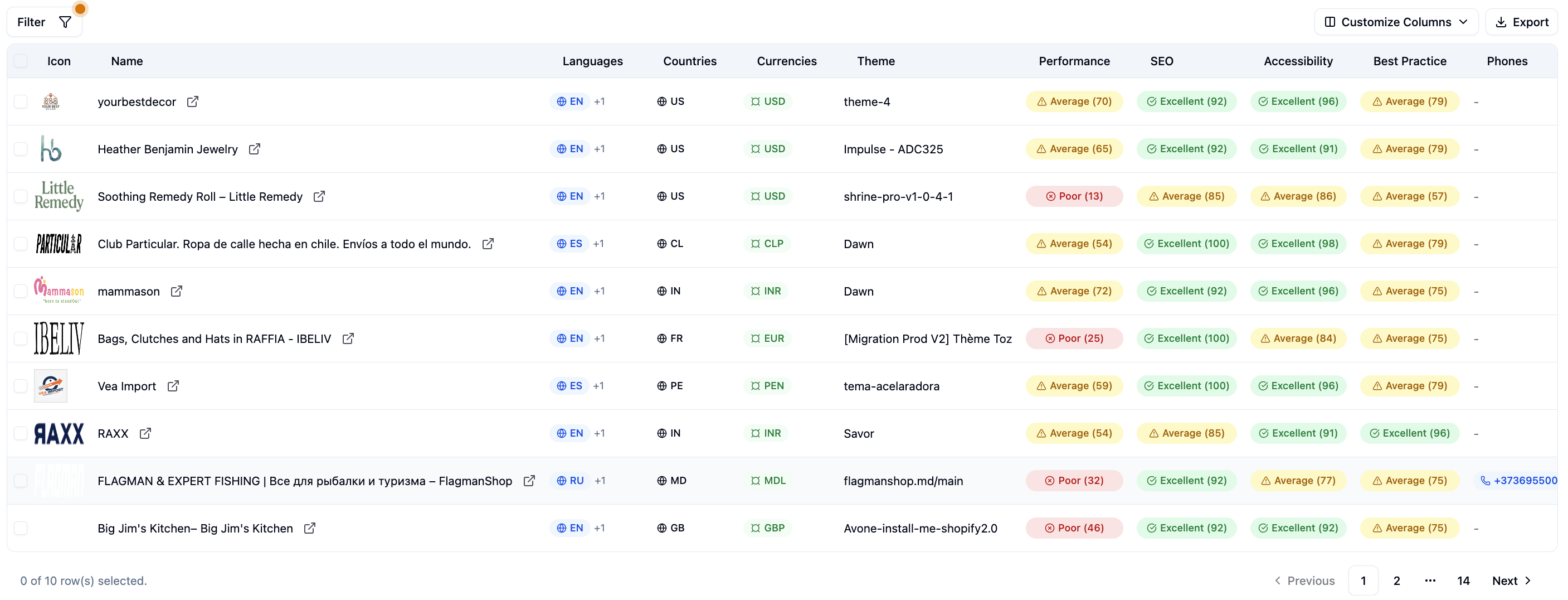 Landing page preview